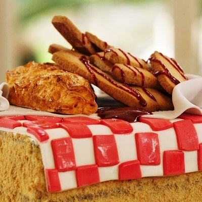 Fish & Chips Picnic at the Beach Cake